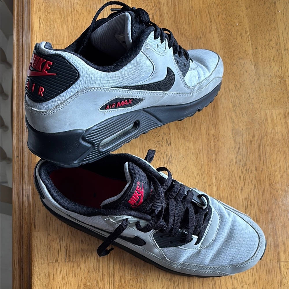 Nike Gray and Black Air Max Sneakers with Sporty Design